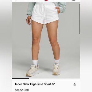 Lululemon inner glow shorts